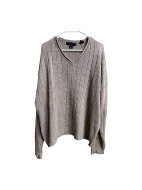 Metropolitan View Italian Yarn Linen Silk V-Neck Sweater Men’s Large